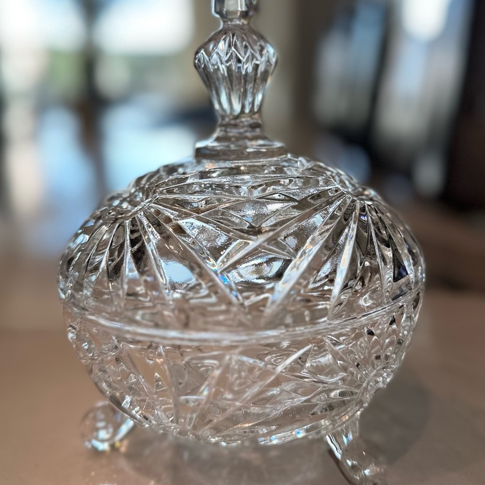 Elegant Crystal Candy Dish